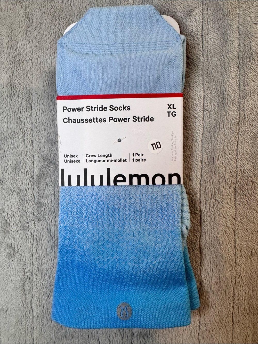 lululemon athletica Power Stride Crew Socks - Light Blue to Blue Gradient
